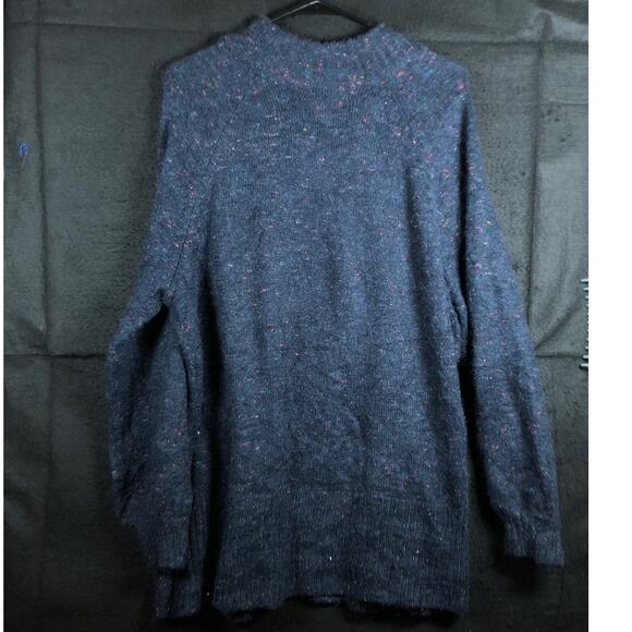 Lauren Conrad Womens Sweater Blue Multi Wool Blend Long Sleeve Crew Large - Picture 8 of 10